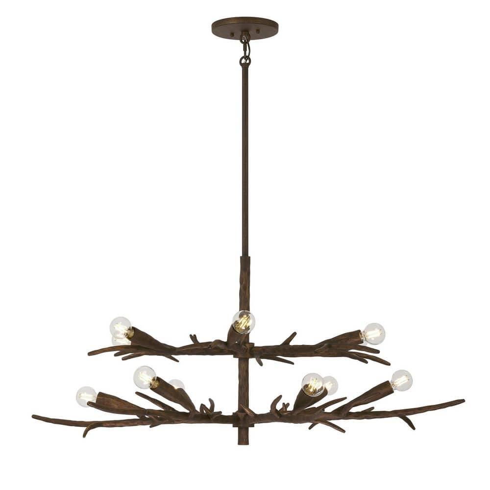 Breegan Jane by  Palisades 12-Light Dark Bronze Bark Organic Bohemian Chandelier price history on PriceWatchPro