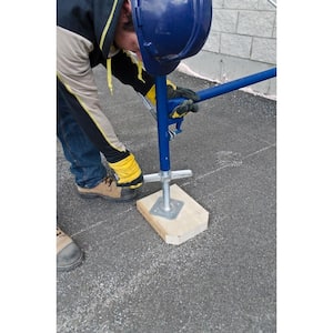24 in. Adjustable Leveling Jack in Galvanized Steel with Base Plate for Scaffolding Frames
