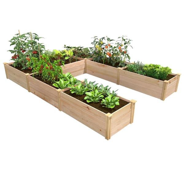 Greenes Fence 8 ft. x 12 ft. x 16.5 in. Premium Cedar U-Shaped Raised Garden Bed
