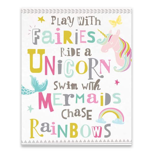 Artissimo Designs "You Play With Fairies Recolor1"  by Lot26 Studio Printed Canvas Wall Art
