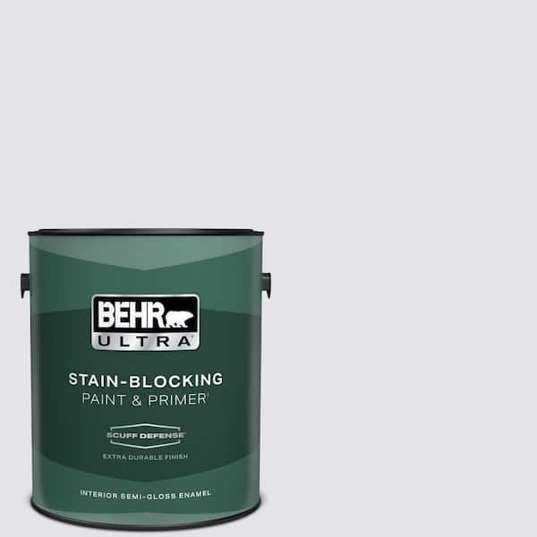 BEHR ULTRA 1 gal. #PPU16-06 Lilac Mist Extra Durable Semi-Gloss Enamel Interior Paint & Primer