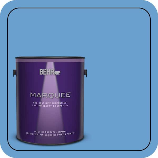 BEHR MARQUEE 1 gal. #P520-4 Cornflower Eggshell Enamel Interior Paint & Primer