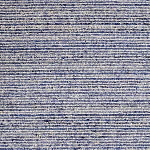 Lively - Marine - Blue 15 ft. 62 oz. Wool Texture Installed Carpet