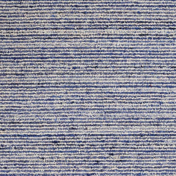 Natural Harmony Lively - Marine - Blue 15 ft. 62 oz. Wool Texture Installed Carpet