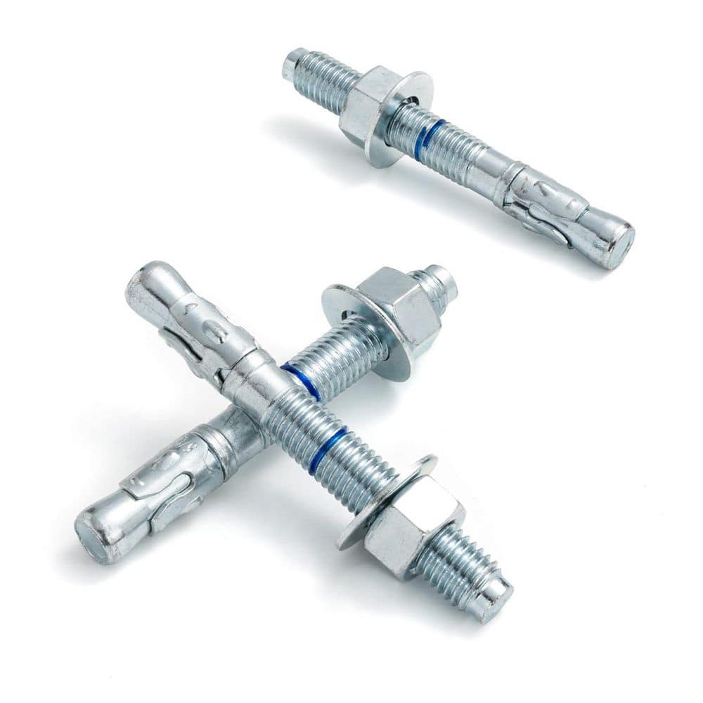 25-Pack 5/8 in. x 5 in. Concrete Anchors, 5/8 in. Wedge Anchors Bolts Zinc Plated price history on PriceWatchPro