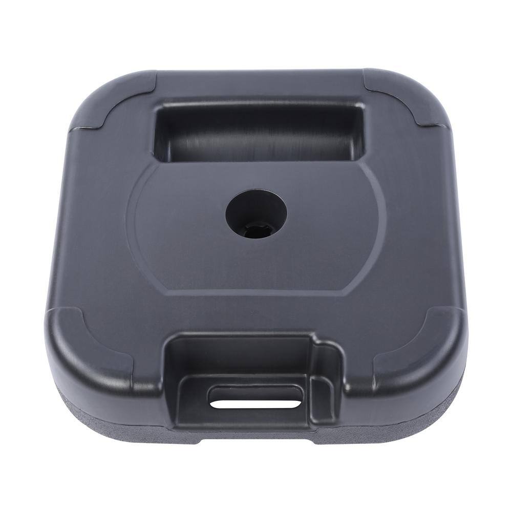 Black Square Plastic Outdoor Umbrella Base with Handle