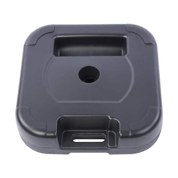 ADORA Square Plastic Free Standing Patio Umbrella Base in Black
