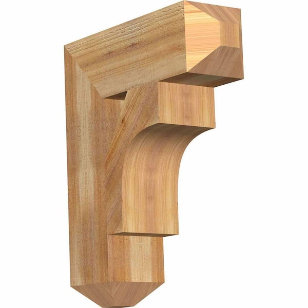 Ekena Millwork 6 in. x 24 in. x 20 in. Western Red Cedar Westlake Craftsman Rough Sawn Bracket