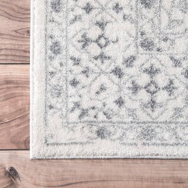 nuLOOM Odell Distressed Persian Ivory 8 ft. Square Rug RZBD21A