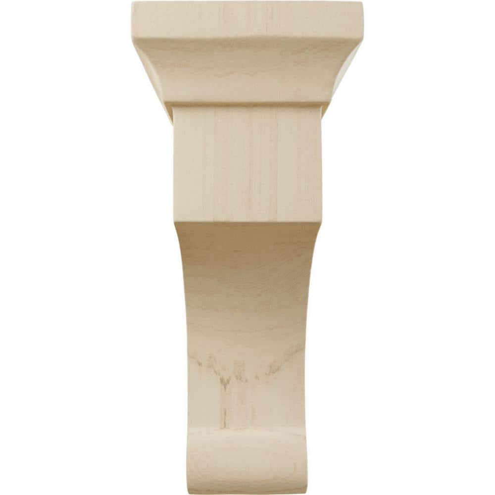 Ekena Millwork 2 1/2"W x 4"D x 6"H Small Gomez Wood Bracket, Rubberwood