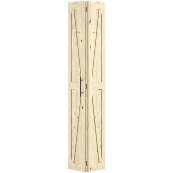 HOMEIBRO 24 in. x 84 in. Solid Core Wood color Interior Sliding Barn Door Slab with Hardware Kit