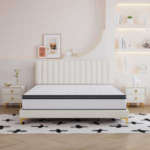 Queen Size Firm Hybird Memory Foam 10 in. Innerspring Bed -in-a-Box Mattress Cooling and Skin-Friendly