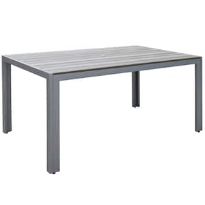 Gallant Sun Bleached Grey Rust Proof High Density Polyethylene Outdoor Dining Table