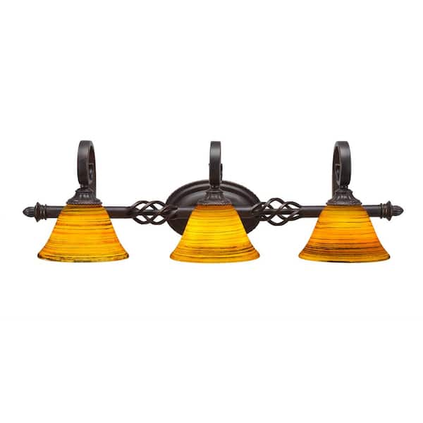 Unbranded Bridgewater 30.25 in. 3-Light Dark Granite Vanity Light