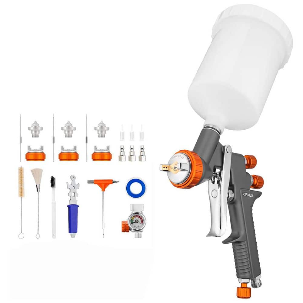 600cc Gravity Feed Air Compressor Paint Sprayer Professional Automotive Spray Gun for Cars Furniture 1 Piece price history on PriceWatchPro