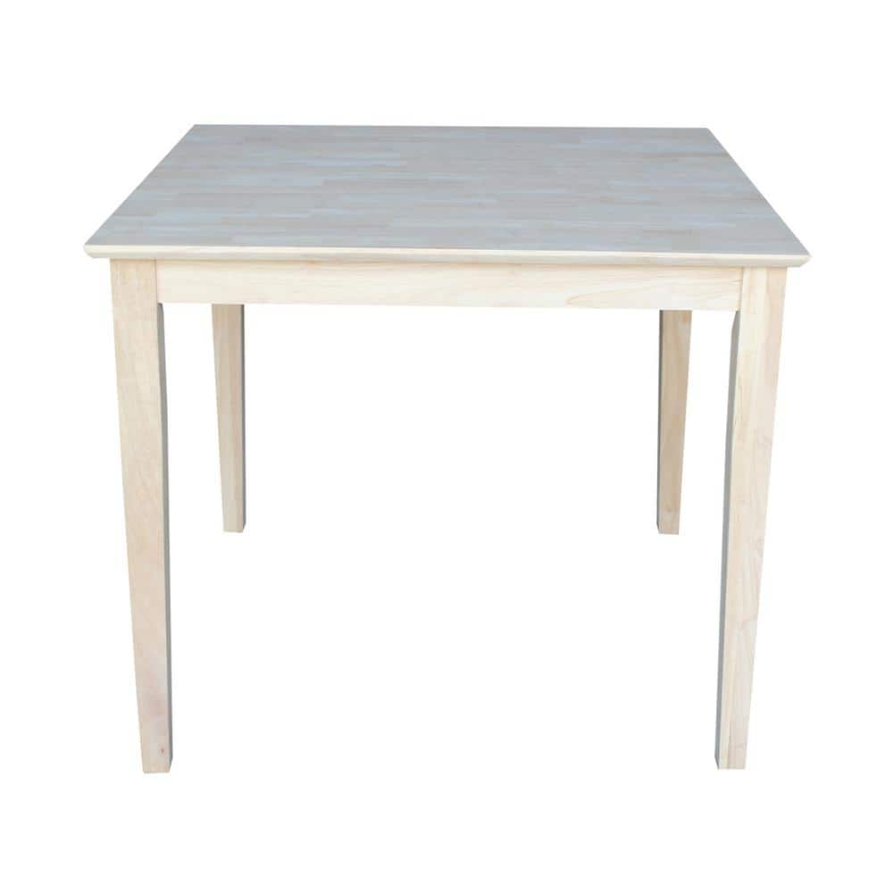 36" Brown Solid Wood Extendable Dining Table with Shaker Legs