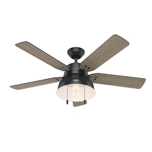 Mill Valley 52 in. LED Indoor/Outdoor Matte Black Ceiling Fan with Light