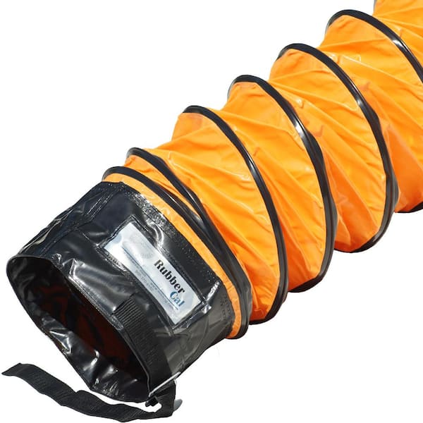 Rubber-Cal 12 in. D x 25 ft. Air Ventilator Orange Coil - Flexible Ducting - Orange