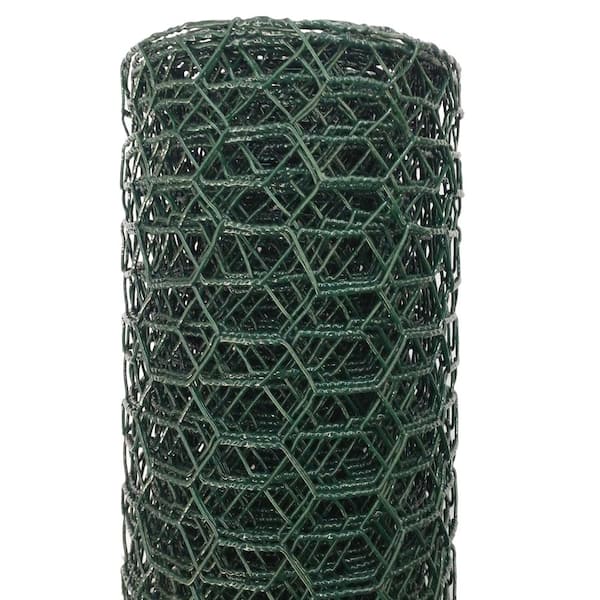 1 in. x 24 in. x 25 ft. Vinyl Coated Galvanized Steel Poultry Netting in Green