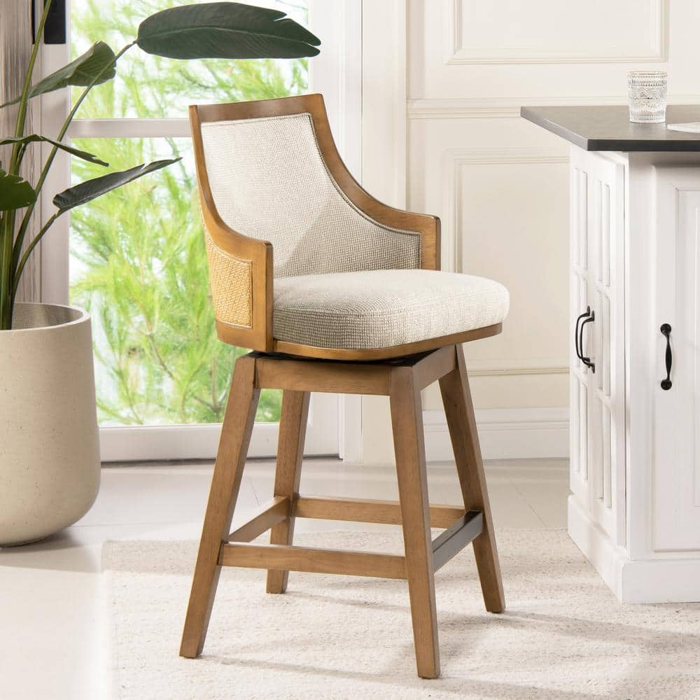 Rattan swivel best sale counter stools