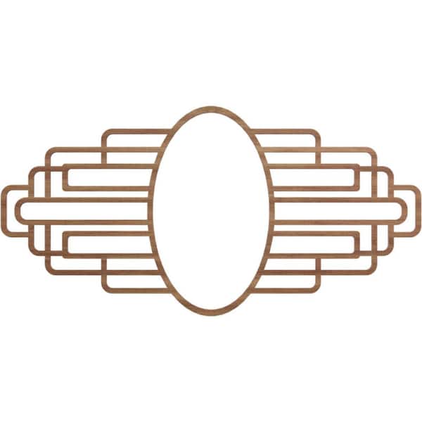Ekena Millwork 0.375 in. x 32 in. x 16 in. Wood (Walnut) Medallion Moulding