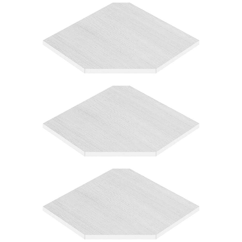 Reviews for Oumilen Floating Corner Shelves, WhiteGray Wall Mounted