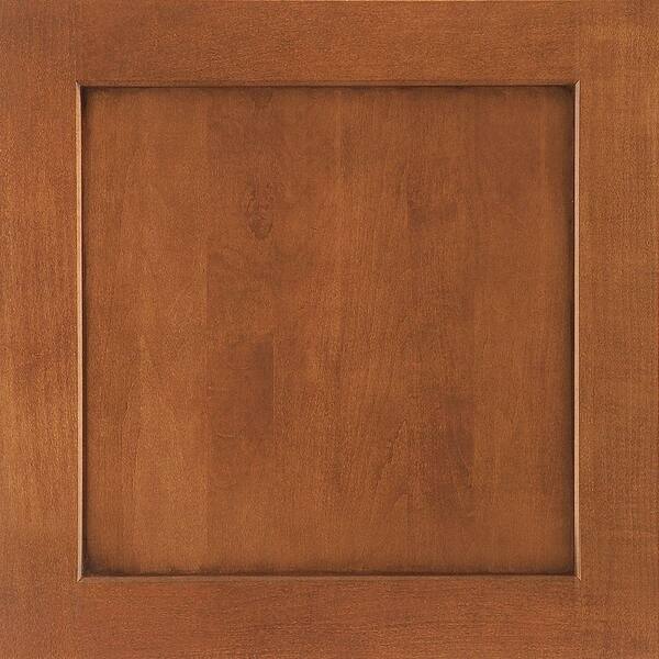 American Woodmark 14-9/16x14-1/2 in. Cabinet Door Sample in Townsend Maple Auburn Glaze