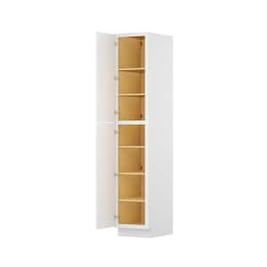 Easy-DIY 18 in. W x 24 in. D x 96 in. H in Shaker White Ready to Assemble Utility Pantry Kitchen Cabinets with 2-Doors