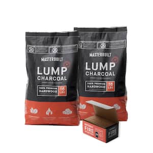 16 lbs. Lump Charcoal Bundle and Fire Starters (2-Pack)