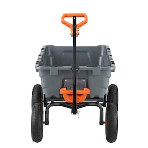 6.48 cu. ft. Steel Frame Poly Garden Dump Cart Dump Wagon Garden Cart Dump Cart 1200 lbs. Load Capacity Garden Cart