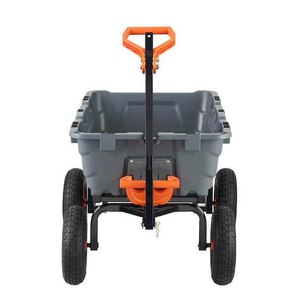 6.48 cu. ft. Steel Frame Poly Garden Dump Cart Dump Wagon Garden Cart Dump Cart 1200 lbs. Load Capacity Garden Cart