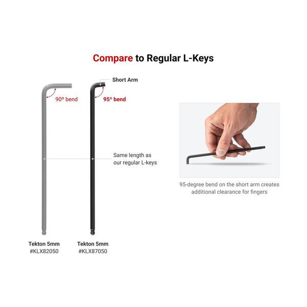 TEKTON 7 mm Short Arm Ball End Hex L-Key KLX87070 - The Home Depot