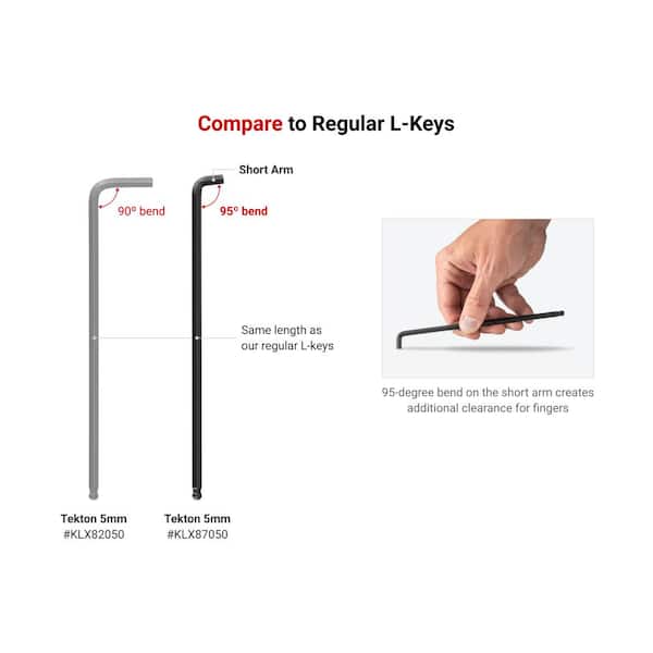 TEKTON 10 mm Short Arm Ball End Hex L-Key KLX87100 - The Home Depot