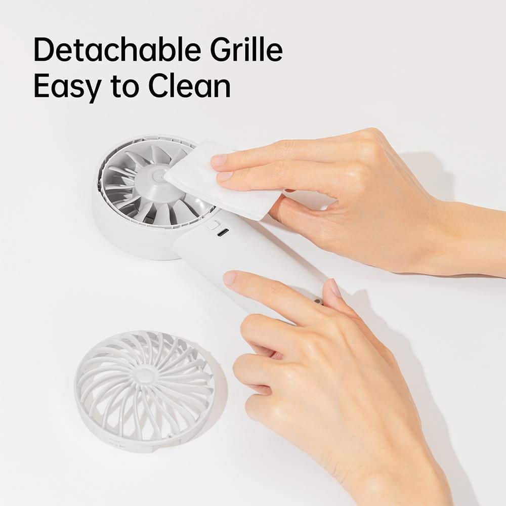 Life 4 5-Speeds Handheld Personal Fan with 3600 mAh Battery, Gray