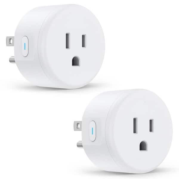 15 Amp 120-Volt Wi-Fi Smart Plug Timer Remote Control Alexa Google Home Compatible 5GHz 2.4 GHz White (4-Pack)