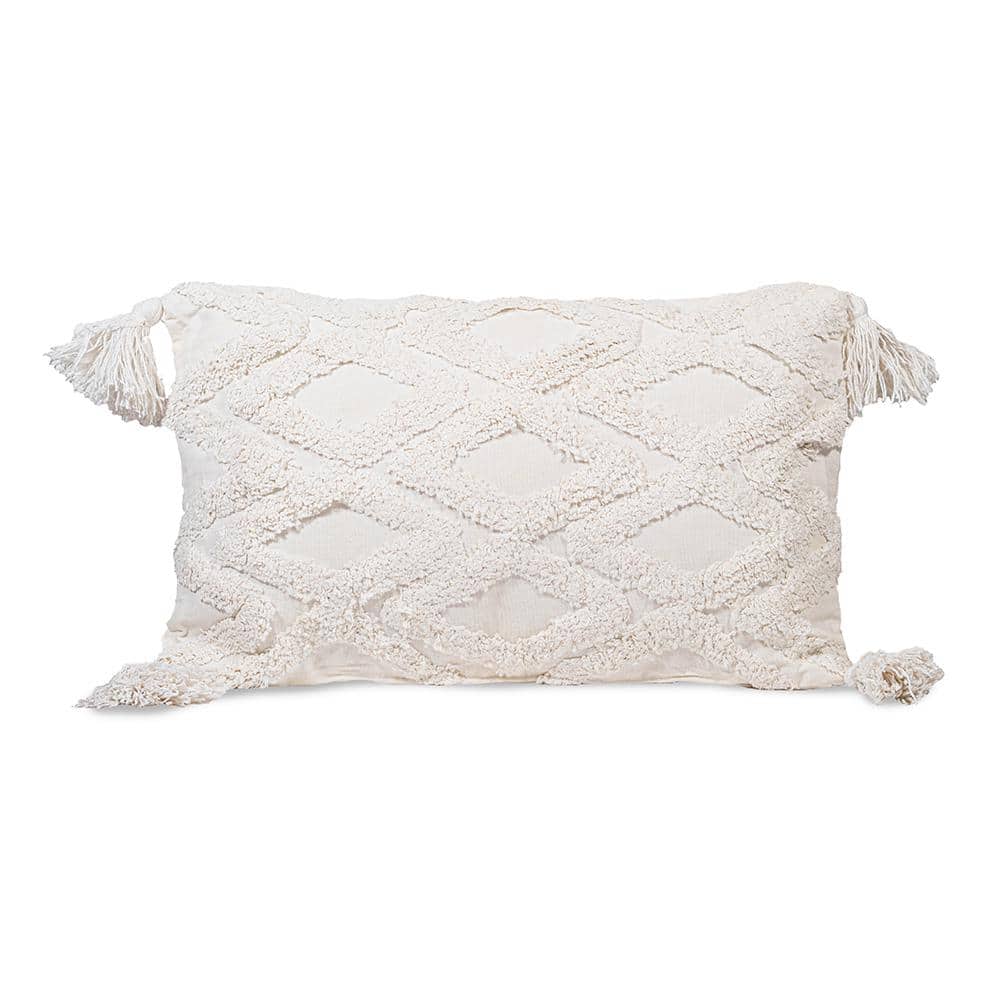 Andy Macrame White Throw Pillow - Big Lots