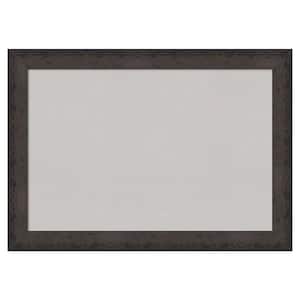 Dappled Black Brown Wood Framed Grey Corkboard 41 in. x 29 in. Bulletin Board Memo Board