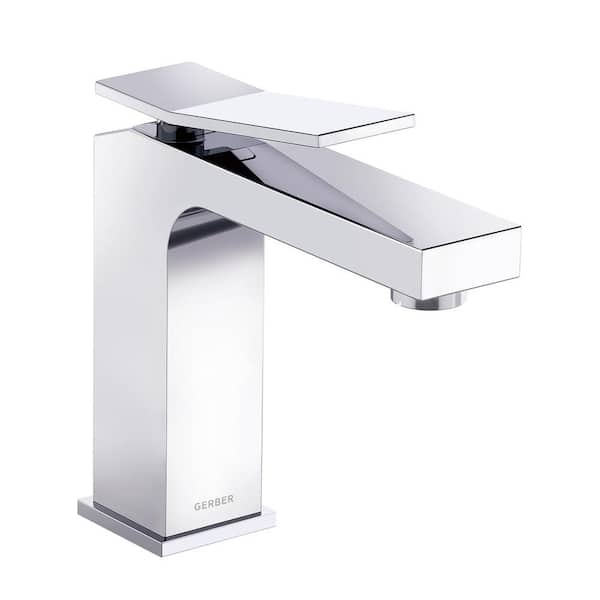 Gerber Avian Single Handle Single Hole Bathroom Faucet with Metal Touch Down Drain Included in Chrome