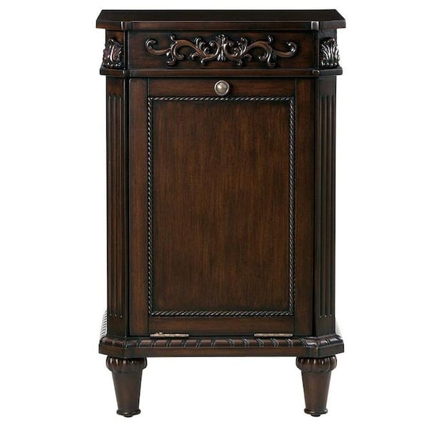 Home Decorators Collection Chelsea 20 in. W Pull Open Hamper in Antique Cherry