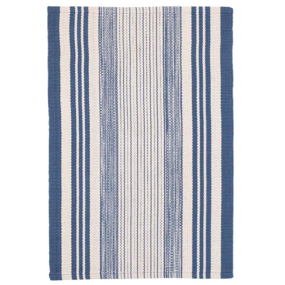 Quincy Stripe Handwoven Denim 2 ft. x 3 ft. Outdoor Area Rug price history on PriceWatchPro