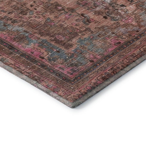 Mayfield Premium Machine Washable Abstract AMF1646 Pink 2 ft. x 3 ft. Area Rug
