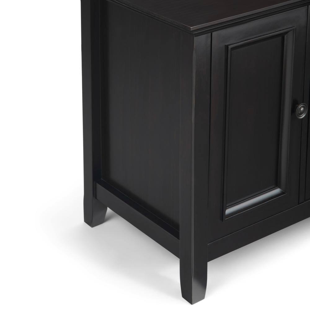 Hickory Brown Solid Wood 72" TV Media Stand with Cabinets