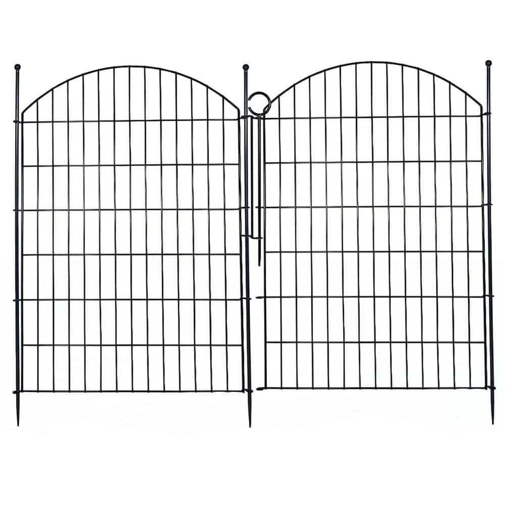 5 Packs 40 in. Black Metal Wire Decorative Garden Fence No Dig Animal Barrier Arched Flower Bed Edging for Yard Decor price history on PriceWatchPro