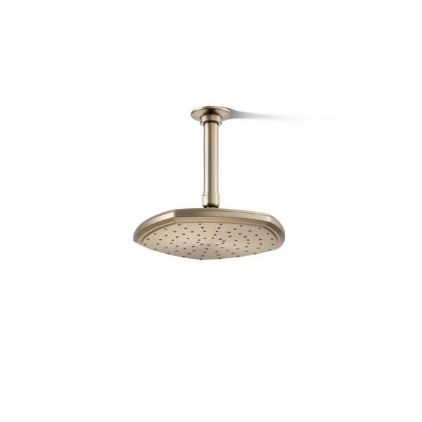 KOHLER Occasion 1-Spray Patterns 2.5 GPM 8.34 in. Wall Mount Rainhead Fixed Shower Head in Vibrant Brushed Bronze