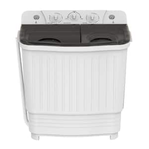 18lbs. Capacity Washer Twin Tub 2.33 cu.ft. Portable Washer & Dryer Combo Washing Machine in Gray-Black
