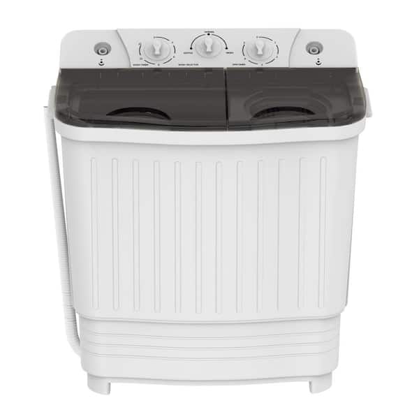 18lbs. Capacity Washer Twin Tub 2.33 cu.ft. Portable Washer & Dryer Combo  Washing Machine in Gray-Black