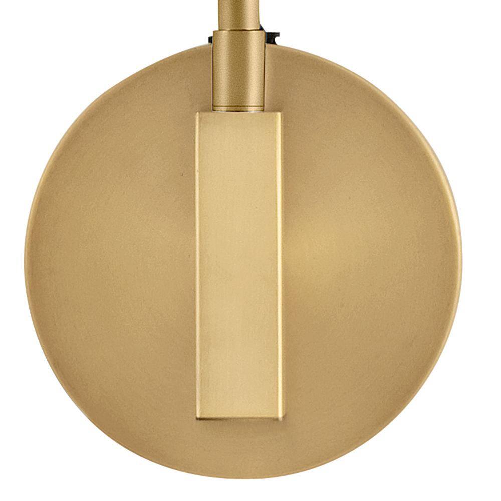 Simon Matte White & Heritage Brass Adjustable 1-Light Sconce