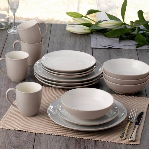 Noritake Colorwave Sand 16-Piece Coupe (Tan) Stoneware Dinnerware