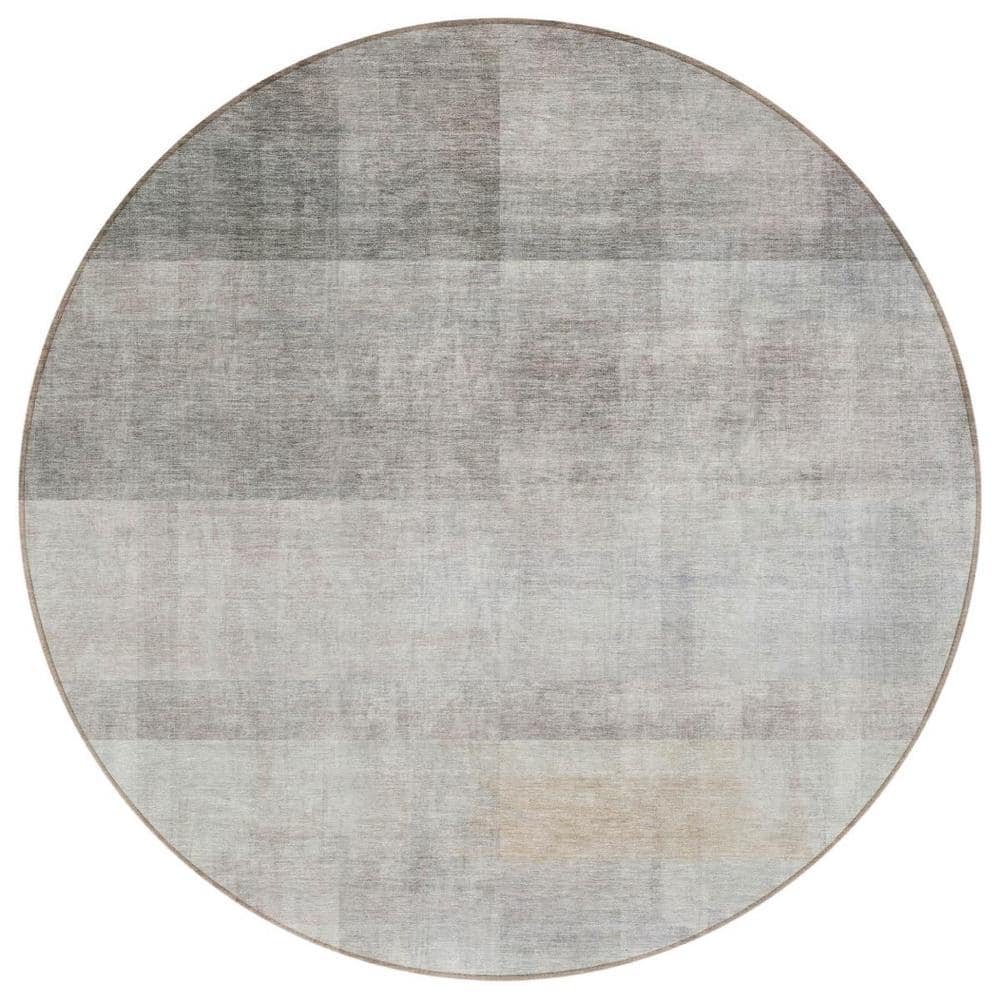 Taupe 8 ft. Round Woven Solid Color Round Indoor/Outdoor Area Rug price history on PriceWatchPro