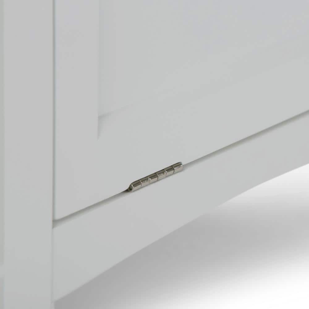 Pure White Tilt-Out Wooden Laundry Hamper Cabinet